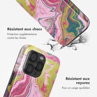 Selencia Coque arrière Vivid Tough avec MagSafe iPhone 15 Pro - Marble Pink