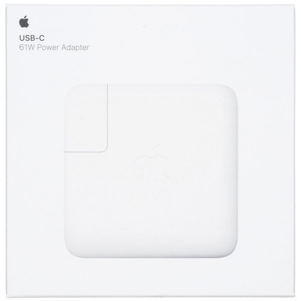 Apple Adaptateur secteur USB-C d’origine - Chargeur MacBook - 61W - Blanc