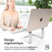 imoshion ﻿Socle pour ordinateur portable en aluminium - Socle pour ordinateur portable - Bureau - Universel - Argent