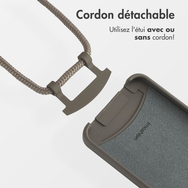 imoshion Coque de couleur avec cordon amovible Samsung Galaxy A55 - Black Coffee