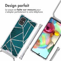 imoshion Coque Design avec cordon Samsung Galaxy A71 - Petrol Green Graphic