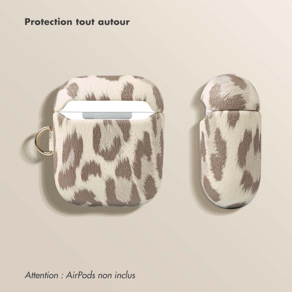 Selencia Coque Sabi Apple AirPods 1 / 2 - imprimé léopard - Soft Ivory