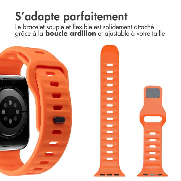 imoshion Bracelet en silicone Active Sport Apple Watch Series 1-9 / SE (38/40/41 mm) | Series 10 (42 mm) - Orange