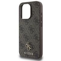 Guess Coque 4G Metal Logo MagSafe iPhone 15 Pro - Brun