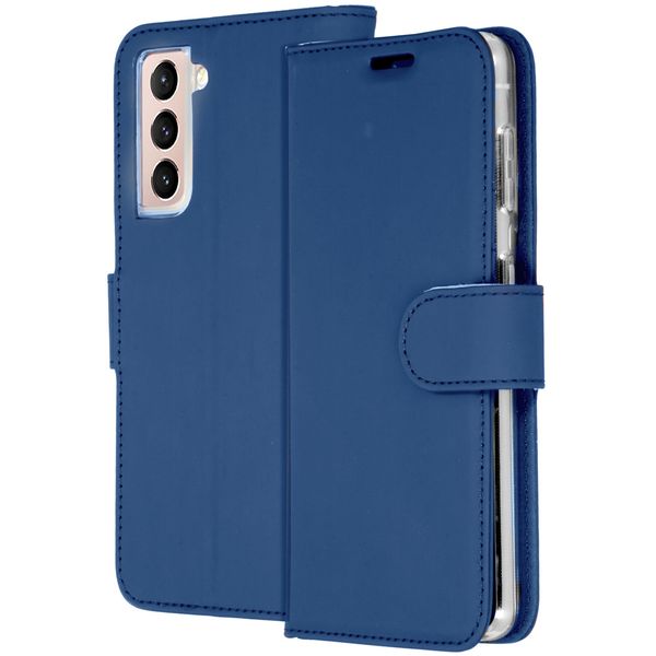 Accezz Étui de téléphone Wallet Samsung Galaxy S21 - Bleu foncé