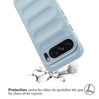 imoshion Coque arrière EasyGrip Google Pixel 9 / 9 Pro - Bleu clair