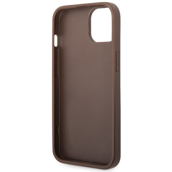 Guess Coque 4G Metal Logo Backcover iPhone 14 - Brun