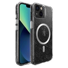 imoshion Coque arrière transparente Pailletée avec MagSafe Apple iPhone 13 - Argent