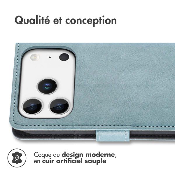imoshion Étui de télephone portefeuille Apple iPhone 17 Pro - Air Blue