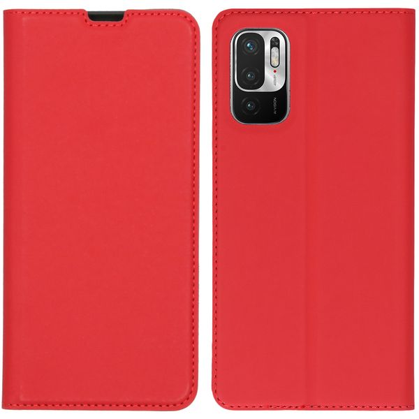 imoshion Étui de téléphone Slim Folio Redmi Note 10 (5G) - Rouge