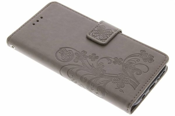 Etui de téléphone Fleurs de Trèfle Samsung Galaxy S8 - Gris