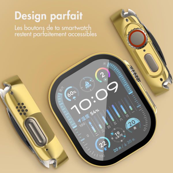 imoshion Coque rigide brillante à couverture complète Apple Watch Ultra / Ultra 2 / Ultra 3 - 49 mm - Doré