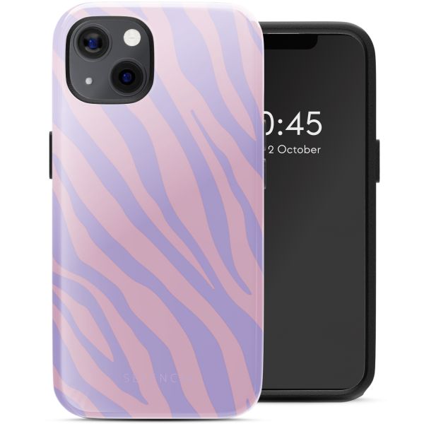 Selencia Coque arrière Vivid Tough avec MagSafe iPhone 13 - Zebra Light Pink Lilac