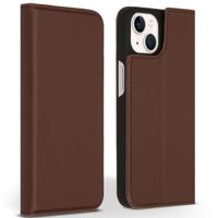 Accezz Étui de téléphone Slim Folio en cuir de qualité supérieure Apple iPhone 13 - Brun