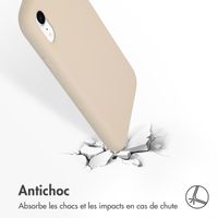 Accezz Coque Liquid Silicone Apple iPhone Xr - Stone