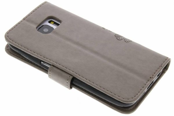 Etui de téléphone Fleurs de Trèfle Samsung Galaxy S7 - Gris