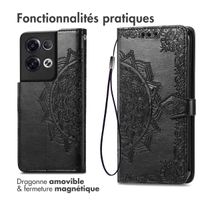 imoshion Etui de télephone Mandala Oppo Reno 8 Pro 5G - Noir
