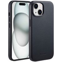 Accezz Coque arrière en cuir avec MagSafe Apple iPhone 15 - Onyx Black