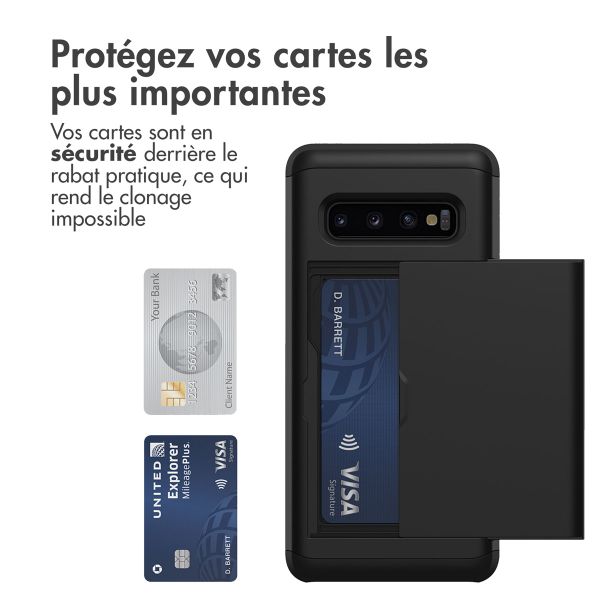 imoshion Coque arrière avec porte-cartes Samsung Galaxy S10 - Noir