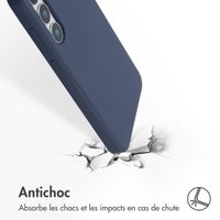 Accezz Coque Liquid Silicone Samsung Galaxy S25 Plus - Bleu foncé