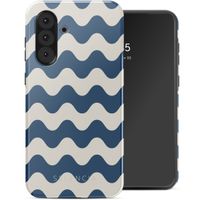 Selencia Coque arrière Vivid Tough Samsung Galaxy A36 / A56 - Wave Vibes Classic Blue