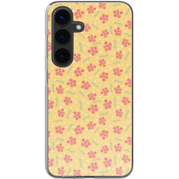 imoshion Coque design pour Samsung Galaxy S24 - Sunny Yellow Petite Flowers