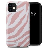 Selencia Coque arrière Vivid Tough iPhone 11 - Colorful Zebra Old Pink