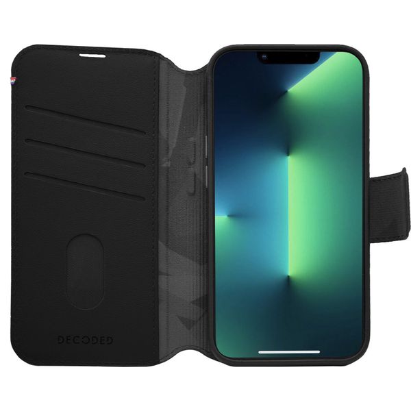 Decoded Portefeuille détachable 2 en 1 en cuir Apple iPhone 14 - Noir