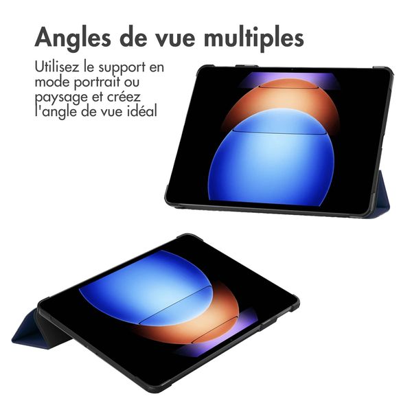 imoshion Coque tablette Trifold Xiaomi Pad 6S Pro 12.4 - Bleu foncé