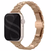 Selencia Bracelet à maillons fin en acier Apple Watch Series 1 t/m 9 / SE (38/40/41 mm) | Series 10 / 11 (42 mm) - Rose Doré