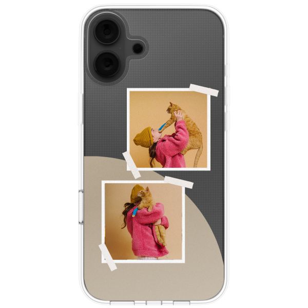 Coque personnalisée avec pellicule N°2 iPhone 16 - Transparent