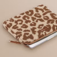 Selencia Pochette ordinateur Teddy 13-14 pouces - Vanilla Leopard