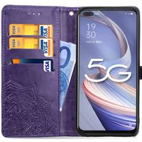 imoshion Etui de téléphone portefeuille Mandala Oppo Reno4 Z 5G - Violet