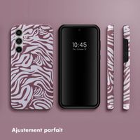 Selencia Coque arrière Vivid Samsung Galaxy A55 - Trippy Swirl Dark Rose