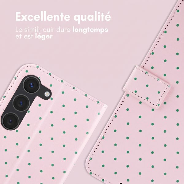 imoshion Étui de télephone portefeuille Design Samsung Galaxy S23 - Happy Dots