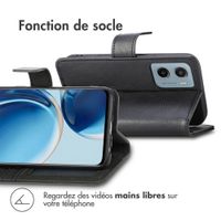 imoshion Étui de télephone portefeuille de luxe Motorola Moto G05 / E15 - Noir