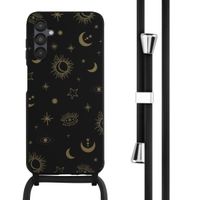 imoshion Coque design en silicone avec cordon Samsung Galaxy A14 (5G/4G) - Sky Black