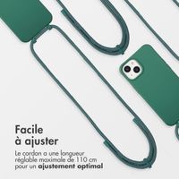 imoshion Coque arrière Color avec cordon amovible et MagSafe Apple iPhone 14 - Vert foncé