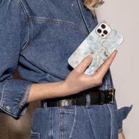 Selencia Coque Maya Fashion iPhone Xs / X - Marble Blue