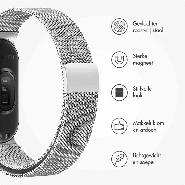 imoshion Bracelet magnétique milanais Xiaomi Smart Band 8 / 9 - Argent