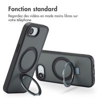 Accezz Coque Ring Stand avec MagSafe Apple iPhone 16e - Noir