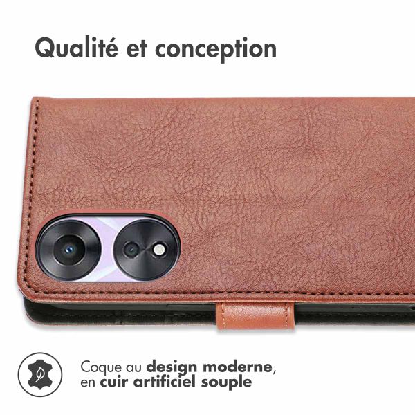 imoshion Étui de télephone portefeuille Oppo A78 (4G) - Marron