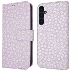 imoshion Étui de téléphone portefeuille Design Samsung Galaxy A55 - White Daisy