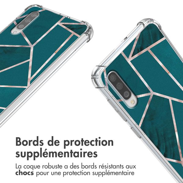 imoshion Coque Design avec cordon Samsung Galaxy A50 - Petrol Green Graphic