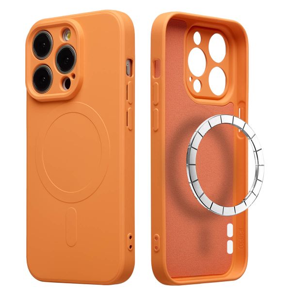imoshion Coque Couleur avec MagSafe Apple iPhone 15 Pro - Neon Orange