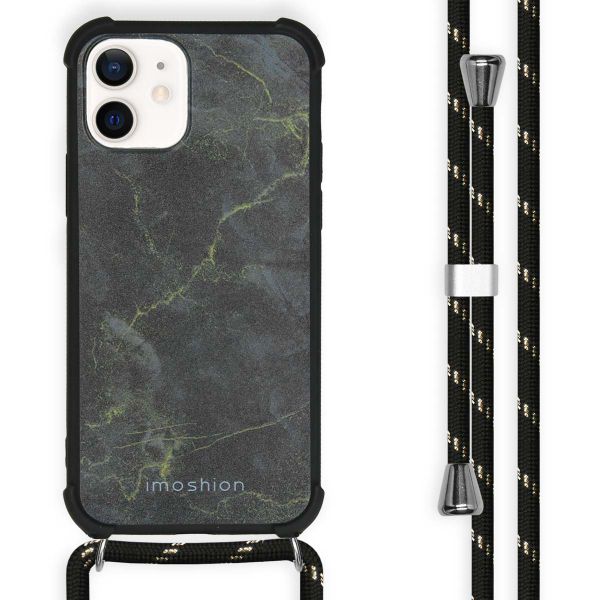 imoshion Coque Design avec cordon pour iPhone 12 (Pro) - Black Marble