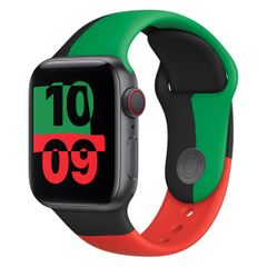 Apple Sport Band Apple Watch Series 1 á 9 / SE (38/40/41 mm) | Series 10 (42 mm) - Black Unity