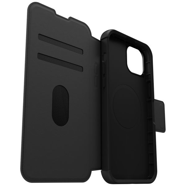 OtterBox ﻿Étui de téléphone portefeuille Strada MagSafe iPhone 15 Plus - Noir