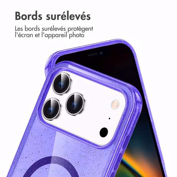 imoshion Coque Pailletée avec MagSafe Apple iPhone 17 Pro - Violet