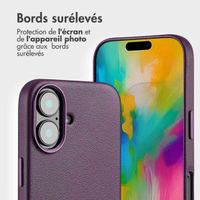 Accezz Étui de téléphone portefeuille en cuir 2-en-1 avec MagSafe iPhone 16  - Heath Purple